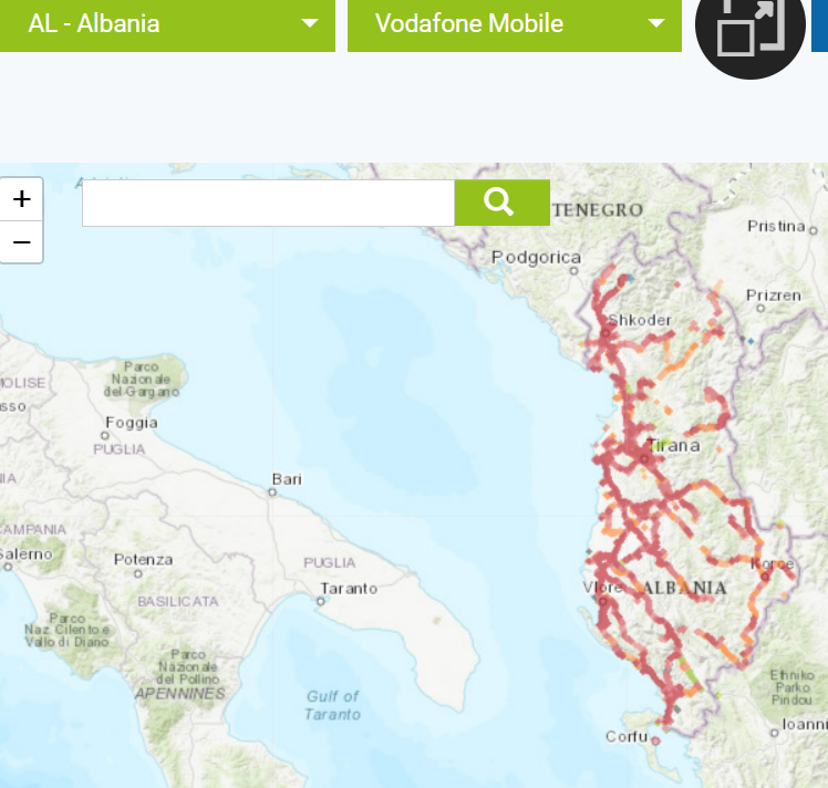 Vodafone Network Coverage In Albania